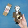 John Locke English philosopher physician - Father of Liberalism - Gift for philosopher , literary art - Collectible little thinkers doll hand painted + miniature book