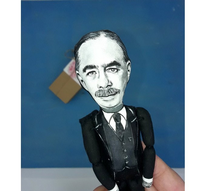 John Maynard Keynes English economist political economy - Funny Economist gift, a unique collection for smart people - Collectible action figure 1:12 hand painted + miniature book