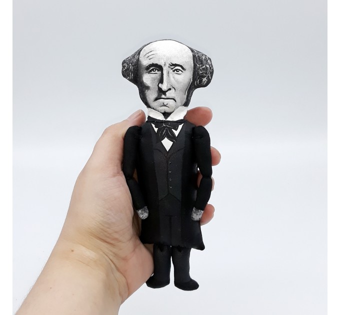 John Stuart Mill philosopher figure, Philosophy teacher gift - Collectible doll