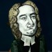 Jonathan Swift satirist, essayist, author - Literary gift - Book club gift -  Collectible literary handmade figurine hand painted + miniature book