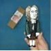 Jonathan Swift satirist, essayist, author - Literary gift - Book club gift -  Collectible literary handmade figurine hand painted + miniature book