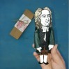 Jonathan Swift satirist, essayist, author - Literary gift - Book club gift -  Collectible literary handmade figurine hand painted + miniature book