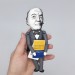 José Ortega y Gasset literary figurine, Spanish philosopher, essayist - Gifts for Readers & Writers - Book shelf decoration - Collectible philosopher finger puppet hand painted + Miniature Book