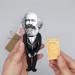 Karl Marx figure, German philosopher, communist, economist, historian, sociologist socialist - Gifts for lecturers - Collectible doll hand painted + Miniature Book