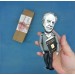 Karl Popper philosopher finger puppet 1:12, academic, social commentator - a unique collection for smart people, philosopher gift - Collectible philosopher action figure hand painted + miniature book