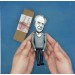 Karl Popper philosopher finger puppet 1:12, academic, social commentator - a unique collection for smart people, philosopher gift - Collectible philosopher action figure hand painted + miniature book