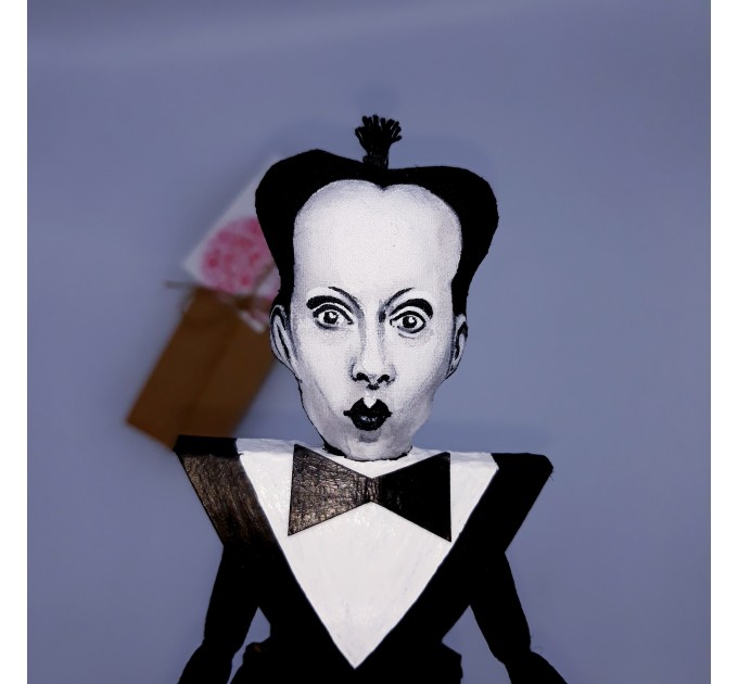 Klaus Nomi German singer - gifts for musicians, Music lover gift - Miniature cloth doll, hand painted