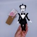 Klaus Nomi German singer - gifts for musicians, Music lover gift - Miniature cloth doll, hand painted