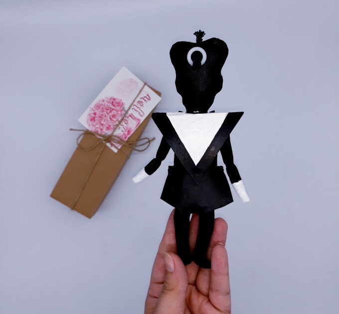 Klaus Nomi German singer - gifts for musicians, Music lover gift - Miniature cloth doll, hand painted