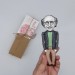 Larry David comedian, writer, actor, director, and television producer - collectible figurine, Handmade cloth doll hand painted