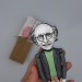 Larry David comedian, writer, actor, director, and television producer - collectible figurine, Handmade cloth doll hand painted