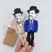 Great of the comedy duo Old Hollywood slapstick comedy - Collectible hand painted cloth doll