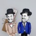 Great of the comedy duo Old Hollywood slapstick comedy - Collectible hand painted cloth doll