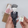 Leonard Cohen novelist figure, Reader gift - Collectible doll