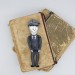 Famous poet, novelist, singer, songwriter - Reader gifts - book shelf decoration - celebrity doll + Miniature Book