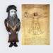 Leonardo da Vinci Italian artist Renaissance, author Mona Lisa La Gioconda, inventor, vitruvian man - Collectible Figurine, hand painted doll