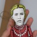 Lesya Ukrainka figurine activist, Great Ukrainian author - Literature gift for bookworm - doll hand painted + Miniature Book