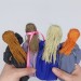 Set of 5 collectible miniature wire dolls hand painted