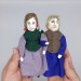 Set of 5 collectible miniature wire dolls hand painted