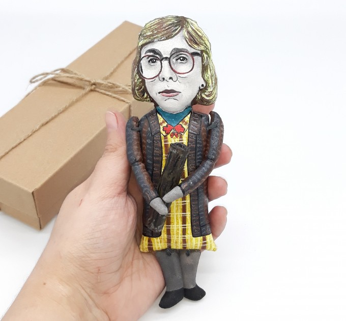 Log Lady action figure - collectible handmade doll hand painted