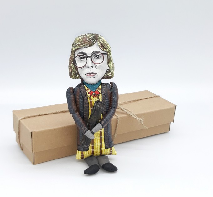 Log Lady action figure - collectible handmade doll hand painted