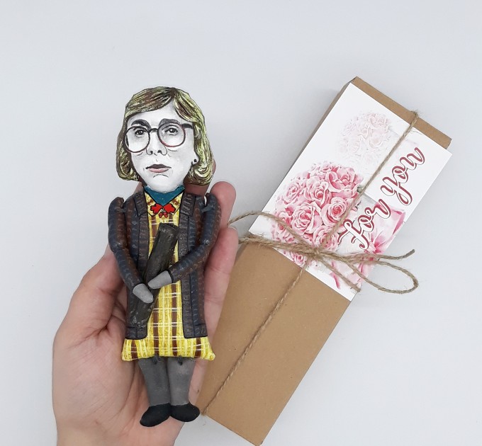 Log Lady action figure - collectible handmade doll hand painted