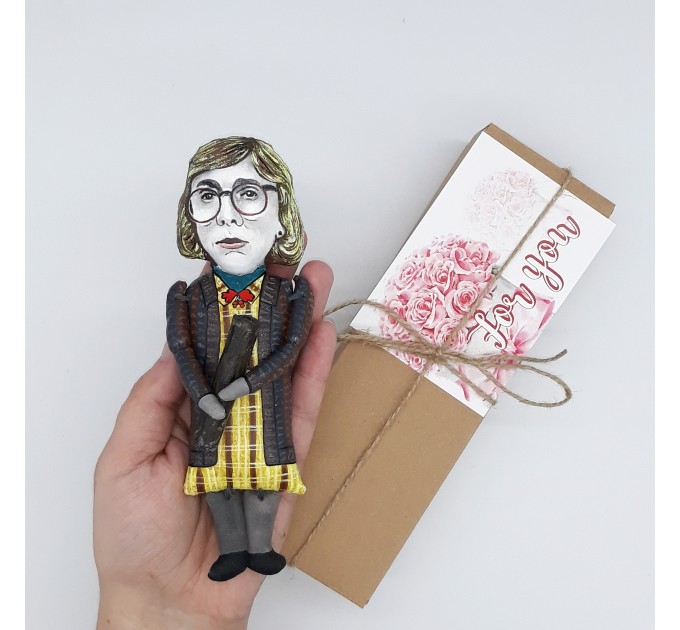 Log Lady action figure - collectible handmade doll hand painted