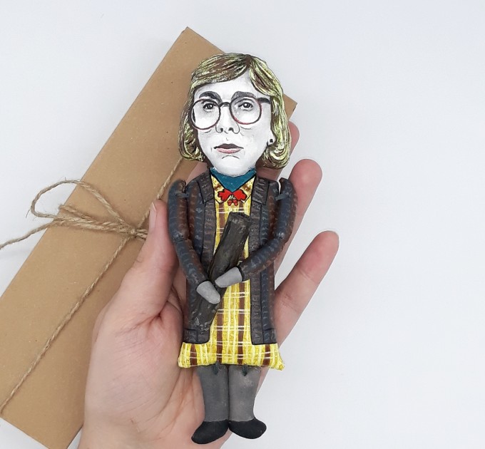 Log Lady action figure - collectible handmade doll hand painted