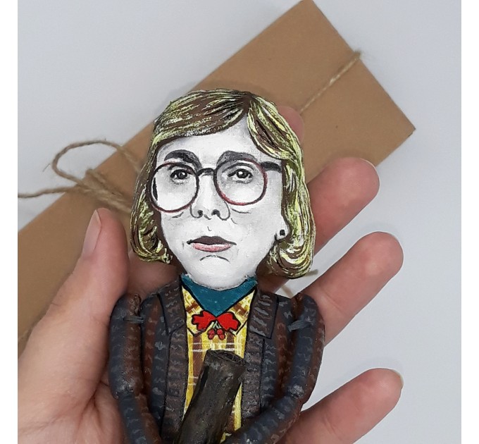 Log Lady action figure - collectible handmade doll hand painted