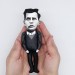 Ludwig Wittgenstein philosopher mathematical logic - math teacher gifts -  Handmade cloth hand painted doll + Miniature Book