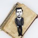 Ludwig Wittgenstein philosopher mathematical logic - math teacher gifts -  Handmade cloth hand painted doll + Miniature Book