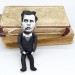 Ludwig Wittgenstein philosopher mathematical logic - math teacher gifts -  Handmade cloth hand painted doll + Miniature Book