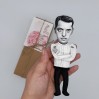 Luis Buñuel miniature doll, Spanish-Mexican filmmaker - a unique collection for smart people - Collectible handmade figurine hand painted