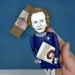 Margaret Thatcher political action figure 1:12, British stateswoman, Prime Minister of the United Kingdom - history teacher gifts, deck accessories for office - Collectible political finger puppet + miniature book