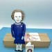 Margaret Thatcher political action figure 1:12, British stateswoman, Prime Minister of the United Kingdom - history teacher gifts, deck accessories for office - Collectible political finger puppet + miniature book