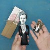 MARIE CURIE women scientist action figure 1:12, physicist and chemist, Nobel Prize, feminist icon, inspirational Women in Science - a unique collection for smart people, Science teacher gift - Collectible scientist finger puppet hand painted