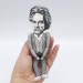 Mark Twain figurine, famous writer doll - Gift for Book Lover - book shelf decoration - Miniature cloth doll hand painted