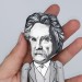 Mark Twain figurine, famous writer doll - Gift for Book Lover - book shelf decoration - Miniature cloth doll hand painted