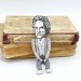 Mark Twain figurine, famous writer doll - Gift for Book Lover - book shelf decoration - Miniature cloth doll hand painted