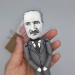 Martin Heidegger German philosopher, thinker - Philosophy Professor Gift - doll hand painted + Miniature Book