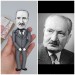 Martin Heidegger German philosopher, thinker - Philosophy Professor Gift - doll hand painted + Miniature Book