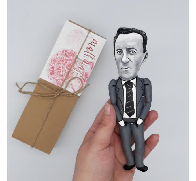 Maurice Merleau-Ponty French philosopher - Philosophy Teacher Gift - Collectible hand painted doll