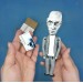 Michel Foucault literary action figure 1:12, French philosopher, writer, political activist, literary critic - Philosophy Gift, bibliophile gift, book club - Collectible little thinker doll hand painted + Miniature Book