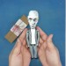 Michel Foucault literary action figure 1:12, French philosopher, writer, political activist, literary critic - Philosophy Gift, bibliophile gift, book club - Collectible little thinker doll hand painted + Miniature Book