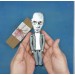 Michel Foucault literary action figure 1:12, French philosopher, writer, political activist, literary critic - Philosophy Gift, bibliophile gift, book club - Collectible little thinker doll hand painted + Miniature Book