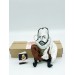 Michel de Montaigne philosopher of the French Renaissance -  a unique collection for smart people  - literary gifts for book lovers - Collectible literary action figure 1:12 hand painted + Miniature Book