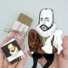 Michel de Montaigne philosopher of the French Renaissance -  a unique collection for smart people  - literary gifts for book lovers - Collectible literary action figure 1:12 hand painted + Miniature Book