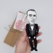 Mikhail Bulgakov writer figure, Literary Gift for Reader! Collectible doll + miniature book