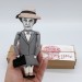 detective movie character - bookshelves decor - Funny literary Readers & Writers gift - collectible doll