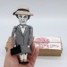 Miss Marple detective movie character doll - bookshelves decor - Collectible doll